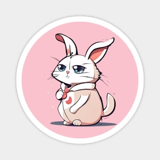 Bunny Funny Cute Anime-Cartoon Rabbit character Magnet